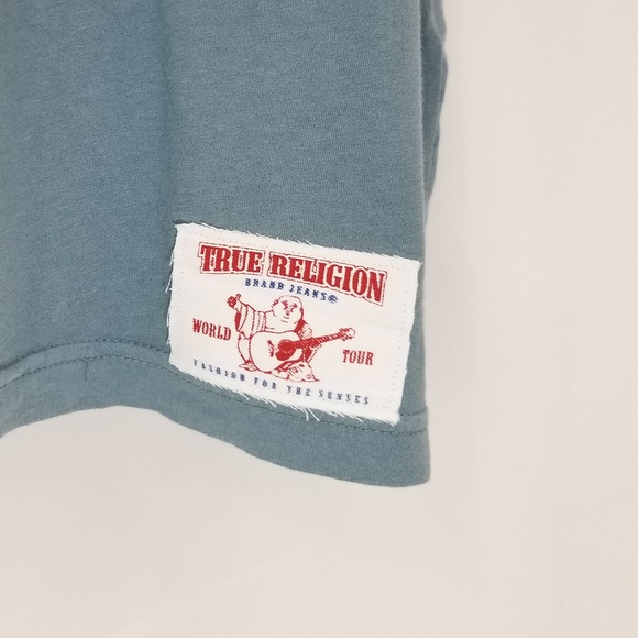TRUE RELIGION Mens T-Shirt Graphic Tee Blue New - Picture 8 of 8